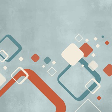 Retro arka plan deseni ile kareler