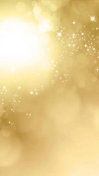 Fondo de banner de oro brillante con luces bokeh borrosas — Foto de Stock