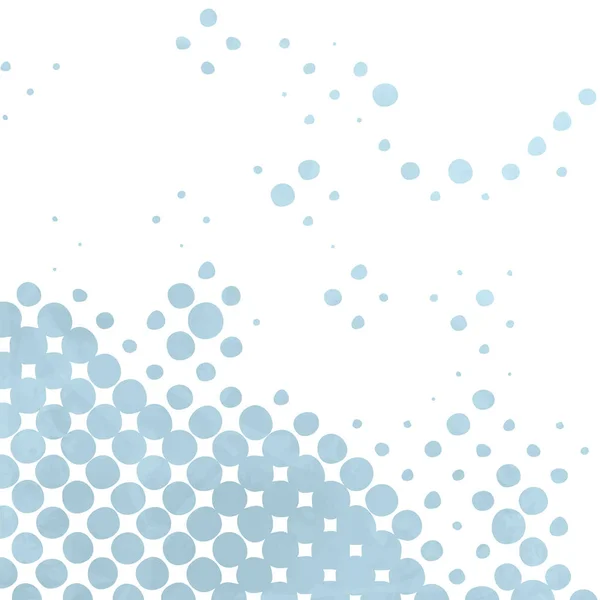 Slumpmässiga punkter bakgrund - abstrakt blå vit halvtonsmönster — Stock vektor