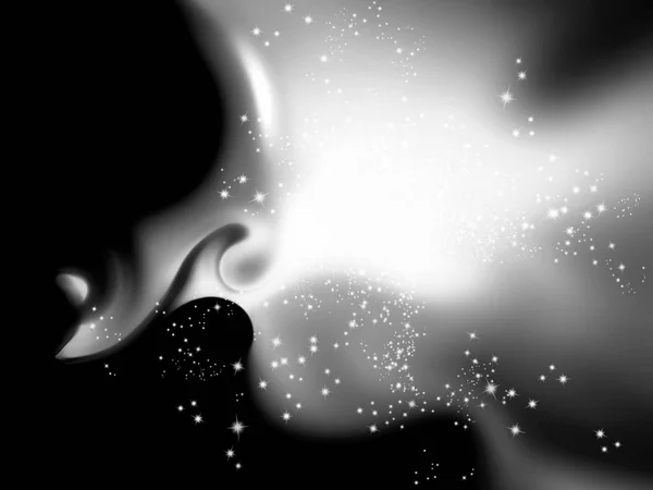 Zwart-wit feestelijke glitter achtergrond met sparkle lichten — Stockfoto