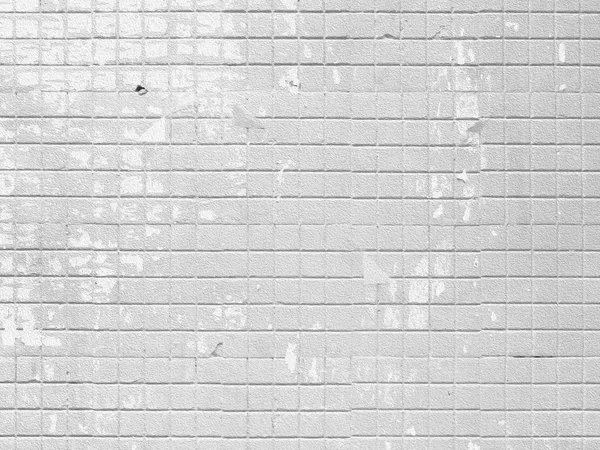 Fondo de pared gris mosaico blanco en estilo grunge dañado — Foto de Stock