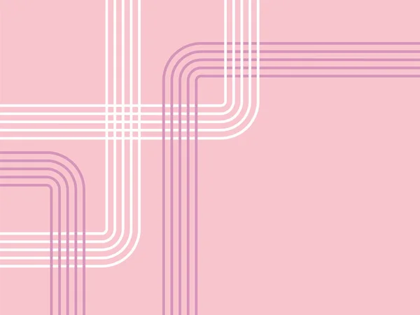 Hintergrundmuster in Pastellrosa mit Linien - abstraktes minimalistisches Design — Stockvektor