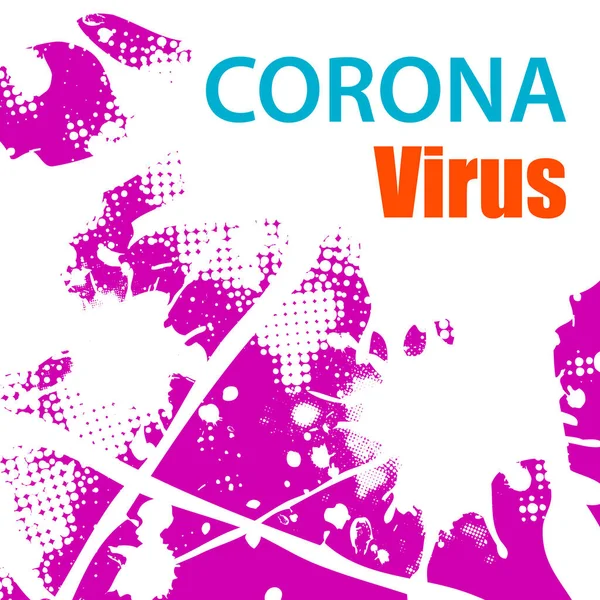 Corona Virus Abstrakt Medicinsk Illustration Bakgrund — Stock vektor