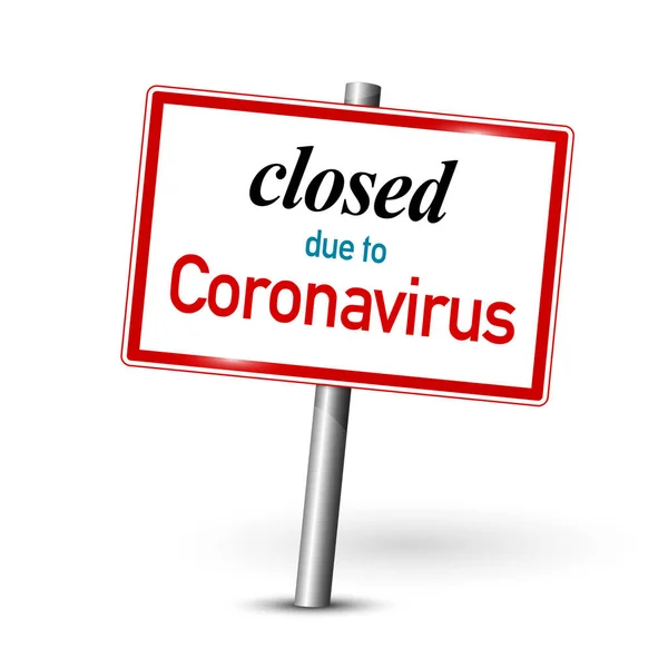 Corona Virus Tecken Covid Kris — Stock vektor