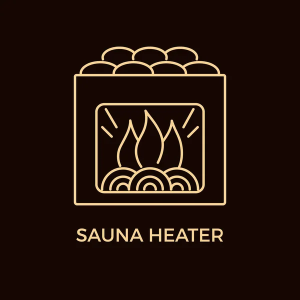 Moderní styl Sauna ohřívač logotyp šablona. — Stockový vektor