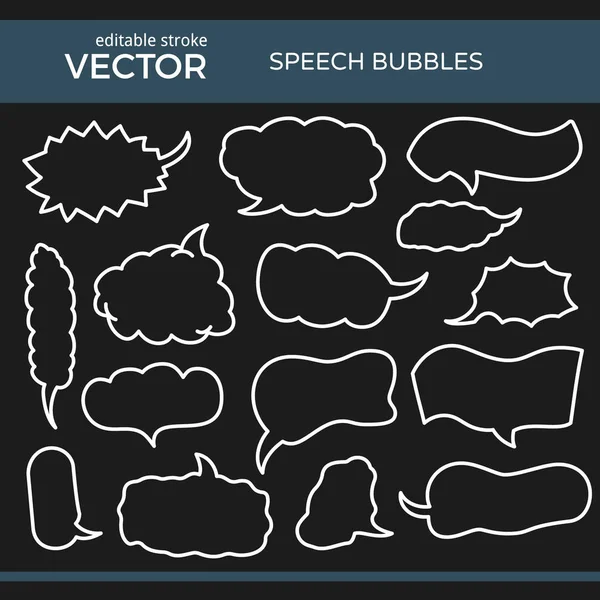 Kabataslak konuşma balonları düzenlenebilir vuruşlu