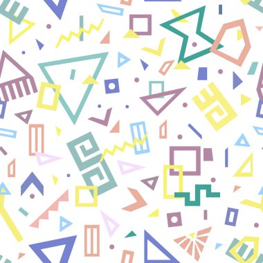 Memphis tarzı vektör Seamless Modeli