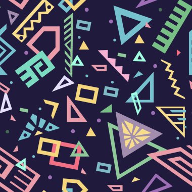 Memphis tarzı vektör Seamless Modeli