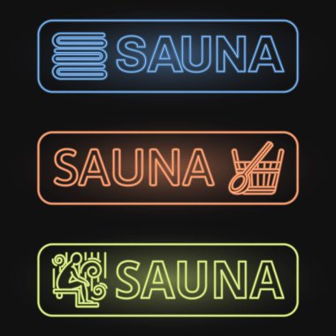 Neon Sauna afiş kümesi