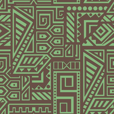 Soyut vektör Dikişsiz desen Etnik tarzda