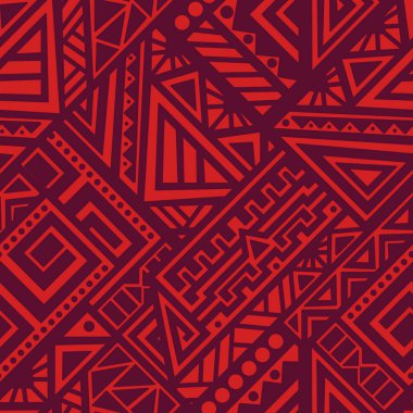 Soyut vektör Dikişsiz desen Etnik tarzda