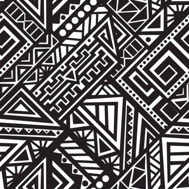 Soyut vektör Dikişsiz desen Etnik tarzda