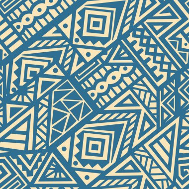 Soyut vektör Dikişsiz desen Etnik tarzda