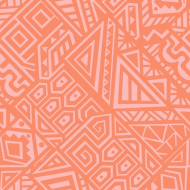 Soyut vektör Dikişsiz desen Etnik tarzda