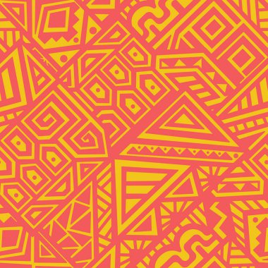 Soyut vektör Dikişsiz desen Etnik tarzda