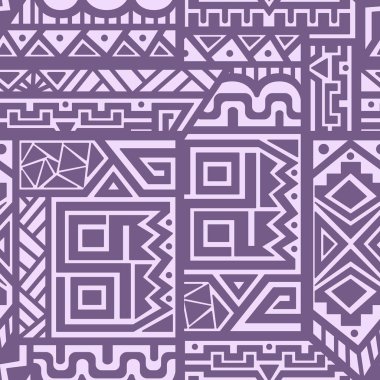 Soyut vektör Dikişsiz desen Etnik tarzda