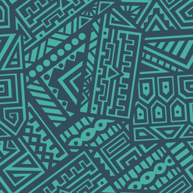 Soyut vektör Dikişsiz desen Etnik tarzda