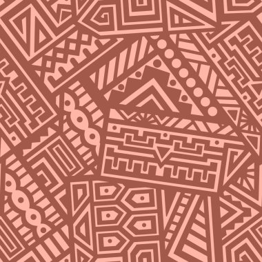 Soyut vektör Dikişsiz desen Etnik tarzda