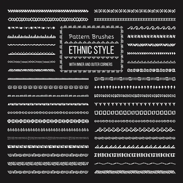 Etnik tarzı desen fırça seti