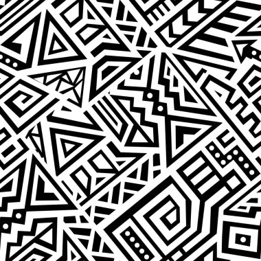 Soyut vektör Dikişsiz desen Etnik tarzda