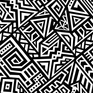 Soyut vektör Dikişsiz desen Etnik tarzda