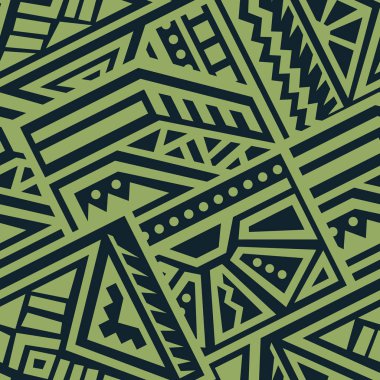 Soyut vektör Dikişsiz desen Etnik tarzda