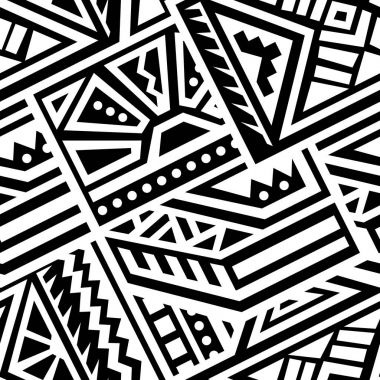 Soyut vektör Dikişsiz desen Etnik tarzda