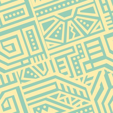 Soyut vektör Dikişsiz desen Etnik tarzda