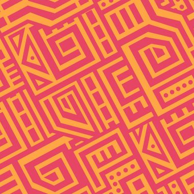 Soyut vektör Dikişsiz desen Etnik tarzda