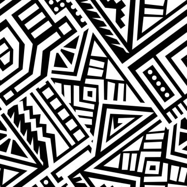 Soyut vektör Dikişsiz desen Etnik tarzda