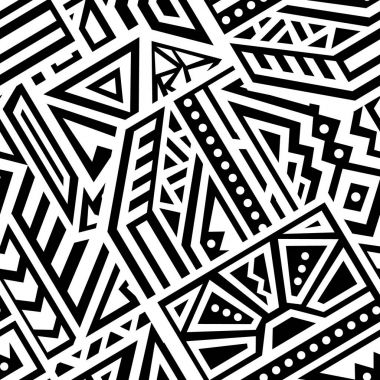 Soyut vektör Dikişsiz desen Etnik tarzda