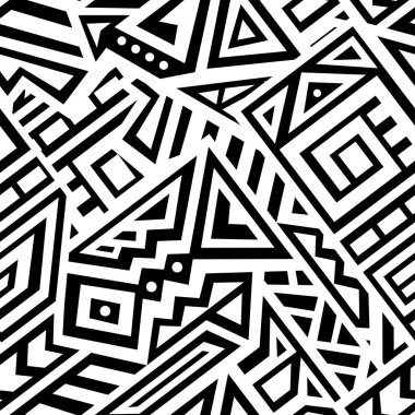 Soyut vektör Dikişsiz desen Etnik tarzda