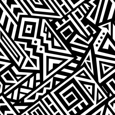 Soyut vektör Dikişsiz desen Etnik tarzda