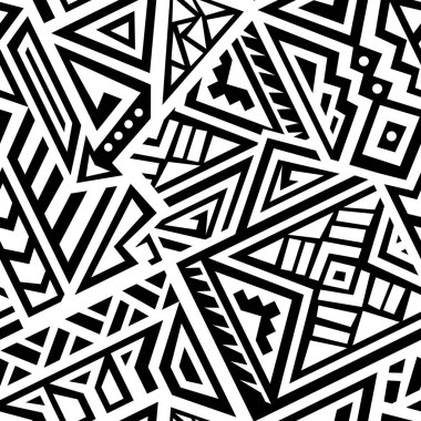 Soyut vektör Dikişsiz desen Etnik tarzda