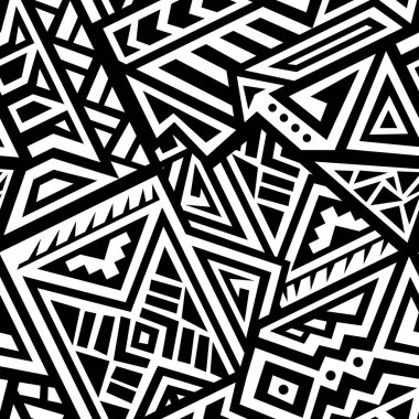 Soyut vektör Dikişsiz desen Etnik tarzda