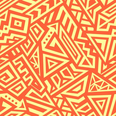 Soyut vektör Dikişsiz desen Etnik tarzda