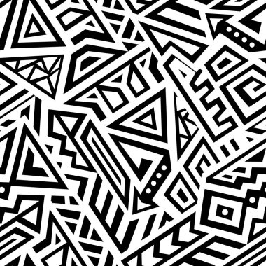 Soyut vektör Dikişsiz desen Etnik tarzda