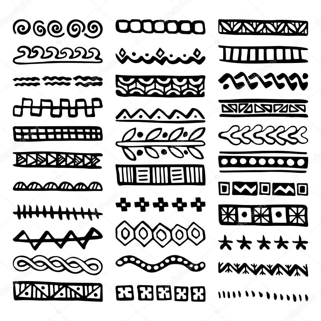 Set of Hand Drawn Vector Dividers