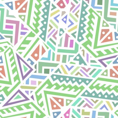 Soyut vektör Dikişsiz desen Etnik tarzda