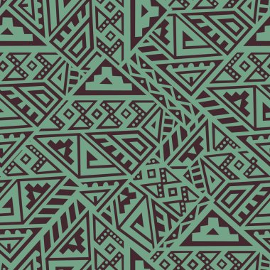 Soyut vektör Dikişsiz desen Etnik tarzda