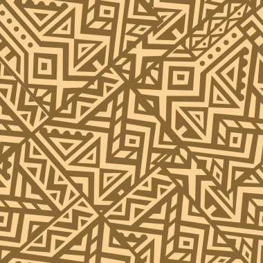 Soyut vektör Dikişsiz desen Etnik tarzda