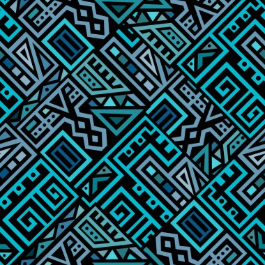 Soyut vektör Dikişsiz desen Etnik tarzda