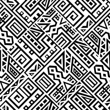Soyut vektör Dikişsiz desen Etnik tarzda