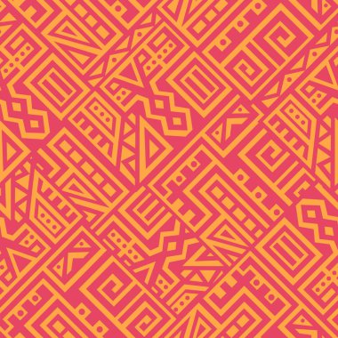 Soyut vektör Dikişsiz desen Etnik tarzda