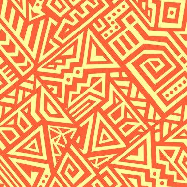 Soyut vektör Dikişsiz desen Etnik tarzda
