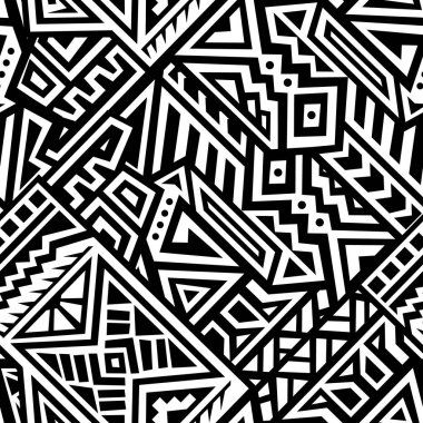 Soyut vektör Dikişsiz desen Etnik tarzda