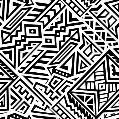 Soyut vektör Dikişsiz desen Etnik tarzda