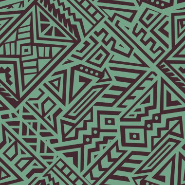 Soyut vektör Dikişsiz desen Etnik tarzda