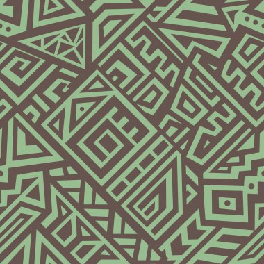 Soyut vektör Dikişsiz desen Etnik tarzda