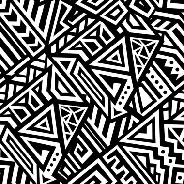 Soyut vektör Dikişsiz desen Etnik tarzda